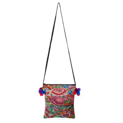 POMPOM CROSSBODY BAG | Floral design | marysal-shop.com