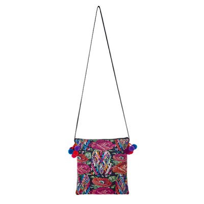 POMPOM CROSSBODY BAG | Flower pattern | marysal-shop.com