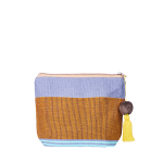Pom Pom Cosmetic Bag | Bag in Bag | Clutchbag | Mustard Beige