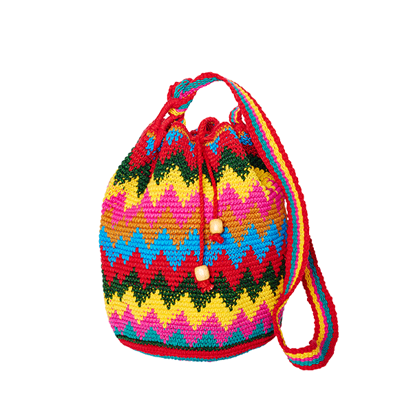 CROCHET-BAG | MOCHILA-BAG | Zic Zac | Multicolor | Aztec-Pattern