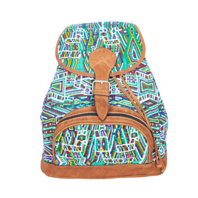 Gypsy Style Backpack | Green Geometric